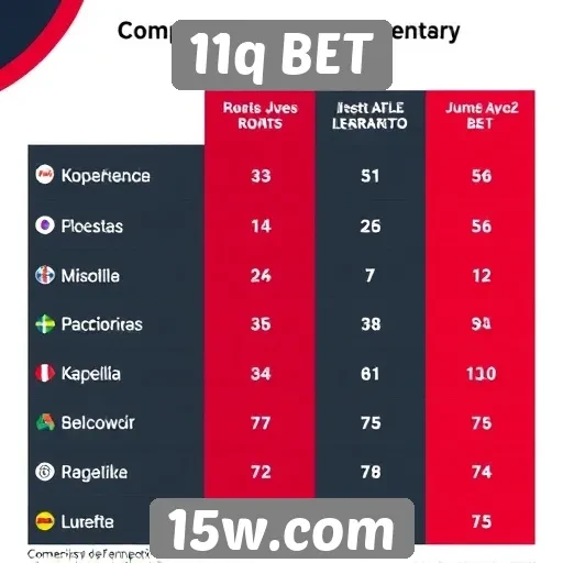 Comparativo de odds entre 11q BET e concorrentes
